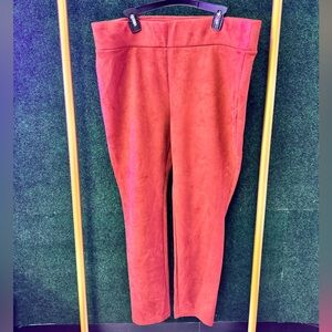 LOFT XL Suede Leggings Orange